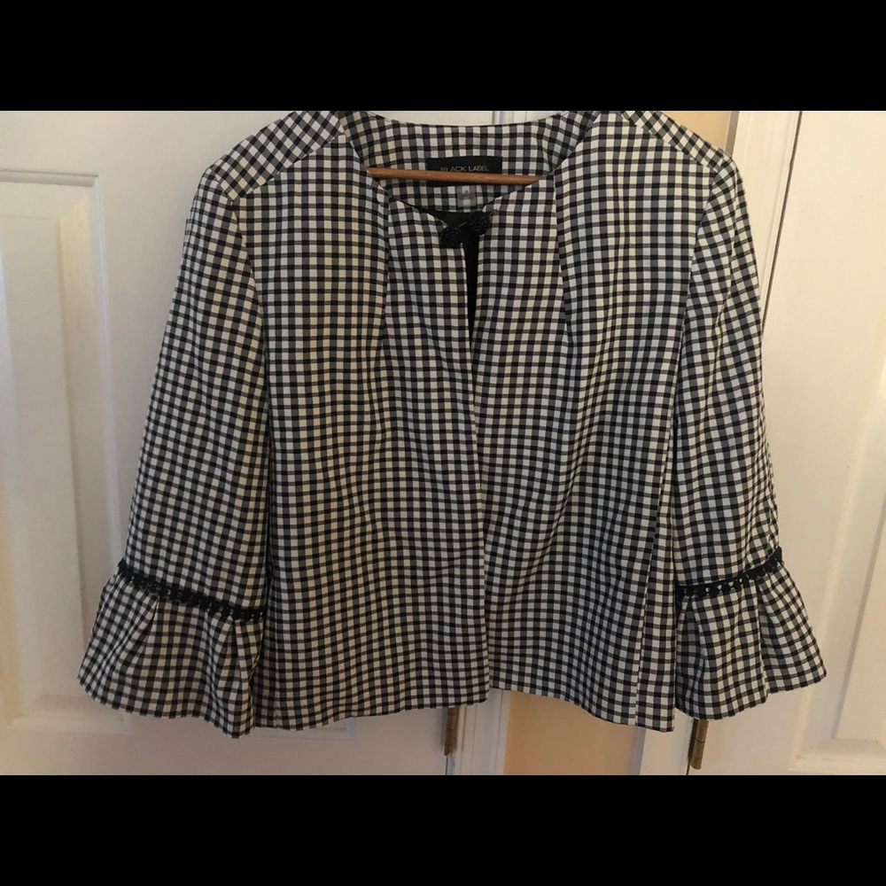 Black Label Evan Picone  checkered jacket - Picture 2 of 5